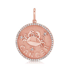 Diamond Cancer Zodiac Pendant