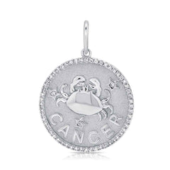 Diamond Cancer Zodiac Pendant