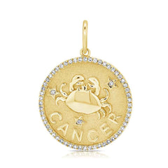 Diamond Cancer Zodiac Pendant