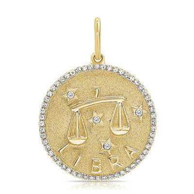 Diamond Libra Zodiac Pendant - Private Label product