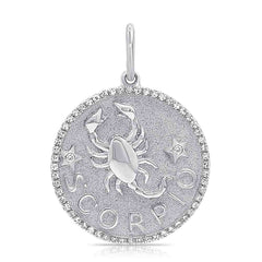 Diamond Scorpio Zodiac Pendant