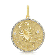 Diamond Scorpio Zodiac Pendant