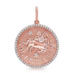 Diamond Sagittarius Zodiac Pendant