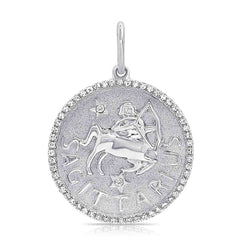 Diamond Sagittarius Zodiac Pendant