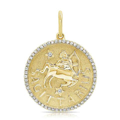 Diamond Sagittarius Zodiac Pendant