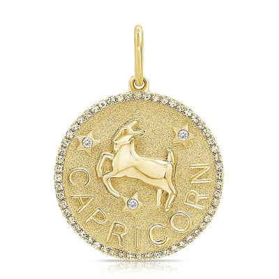Diamond Capricorn Zodiac Pendant - Private Label product