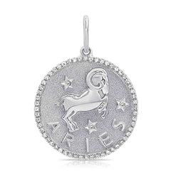Diamond Aries Zodiac Pendant
