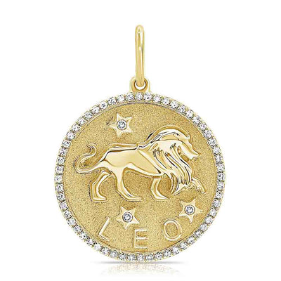 Diamond Leo Zodiac Pendant - Private Label product