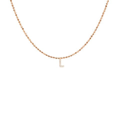 EF Collection Diamond Initial Charm in Yellow gold