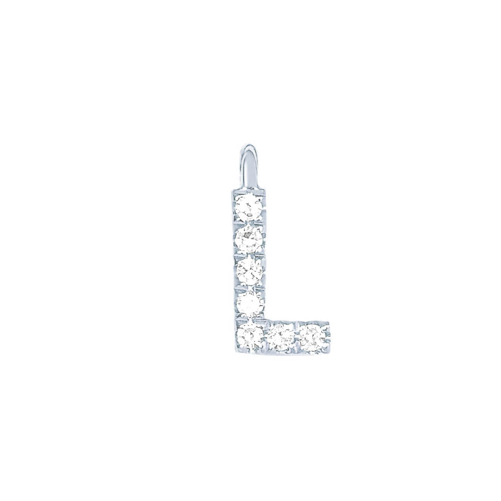 EF Collection Diamond Initial Charm in Yellow gold