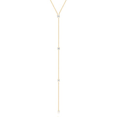 EF Collection Four Diamond Callae Lariat Necklace