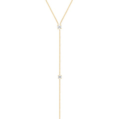 EF Collection Four Diamond Callae Lariat Necklace