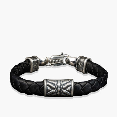 William Henry Thunderbloom Black Leather Bracelet - William Henry product