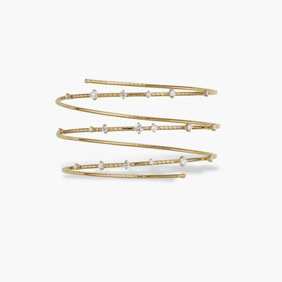 Mattia Cielo Yellow Gold Rugiada Diamanti 3-Row Diamond Bracelet - Mattia Cielo product