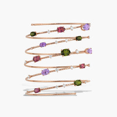Mattia Cielo Rugiada Pietre Gemstone and Diamond 5-Row Bracelet