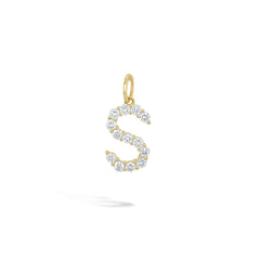 Diamond Initial Love Letter in Gold