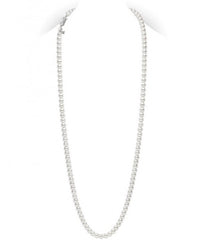 Mikimoto 7mm A Pearl Strand Necklace 36" - Yellow Gold