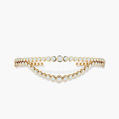 ONDYN Lumiére Two Row Diamond Cuff Bracelet