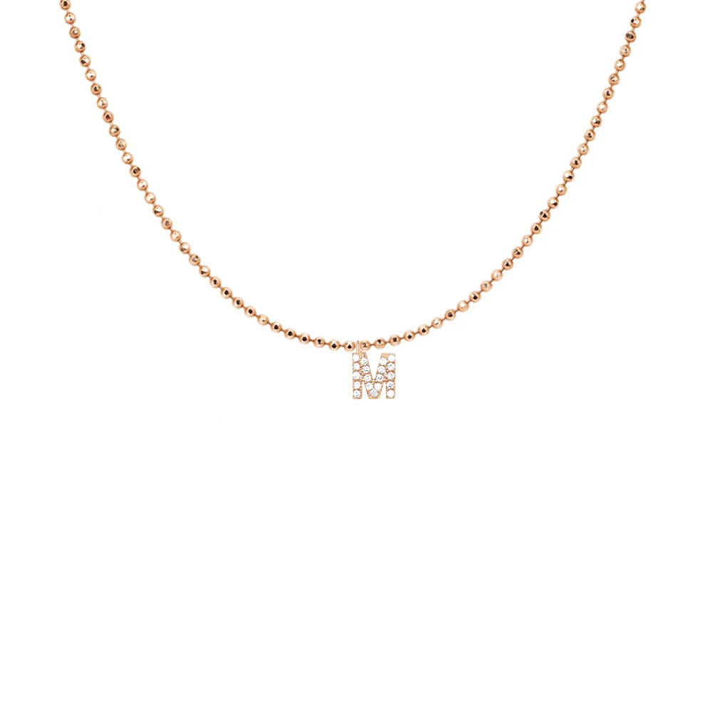 EF Collection Diamond Initial Charm in Yellow gold