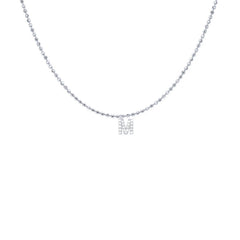 EF Collection Diamond Initial Charm in White gold