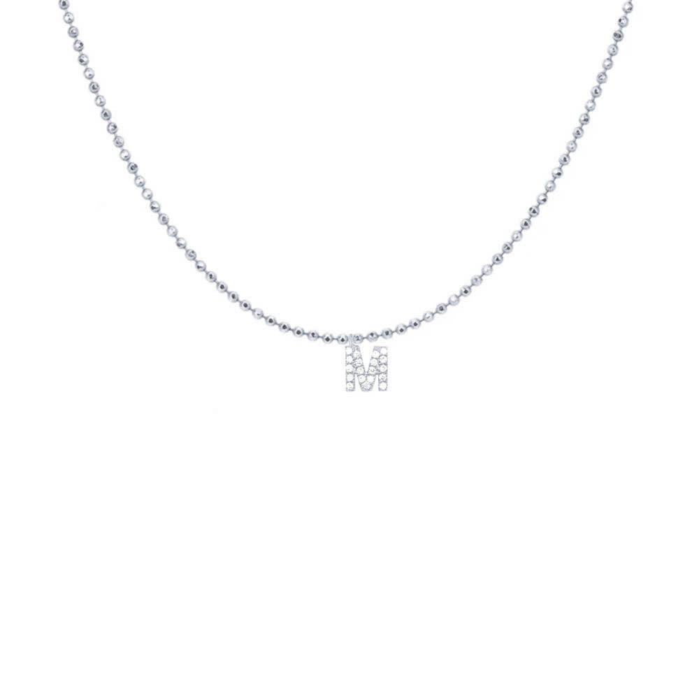 EF Collection Diamond Initial Charm in Yellow gold
