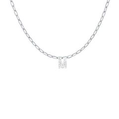 EF Collection Diamond Initial Charm in White gold