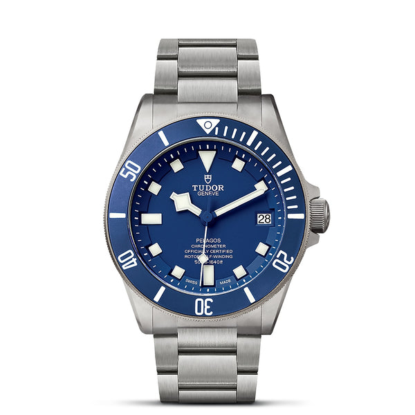 TUDOR Pelagos with Ceramic Matt Blue Disc and Titanium Bracelet