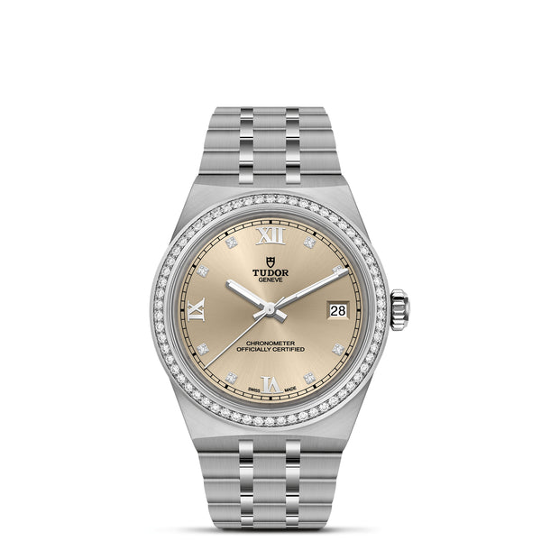 TUDOR Royal with 36mm Diamond Bezel with Ivory Dial