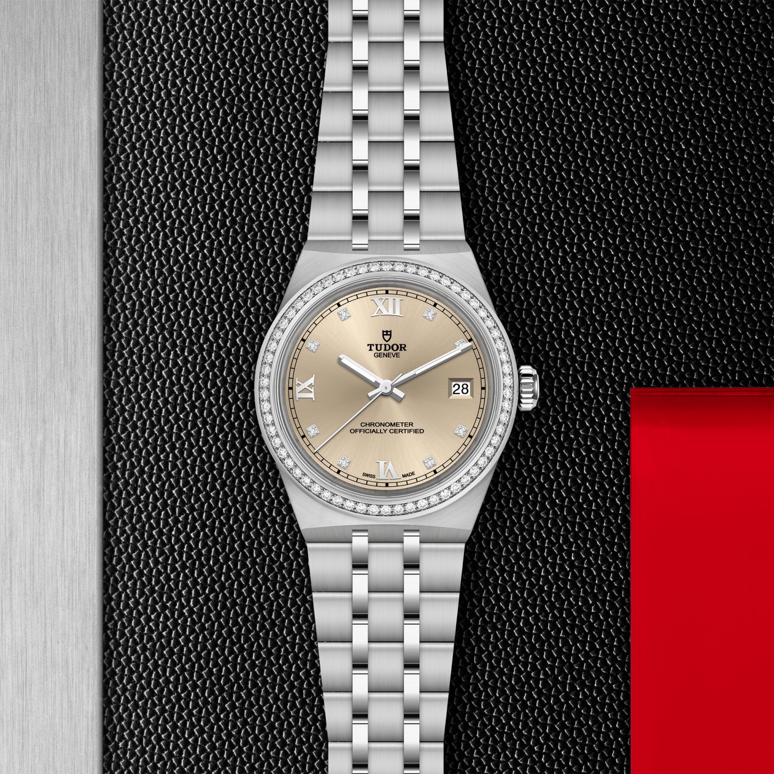 TUDOR Royal with 36mm Diamond Bezel with Ivory Dial