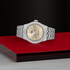 TUDOR Royal with 36mm Diamond Bezel with Ivory Dial