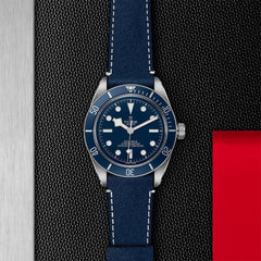 TUDOR Black Bay 58 with 39mm Steel Case and Blue “soft Touch” Strap