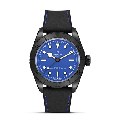 TUDOR Black Bay Ceramic with 41mm Ceramic Case and Hybrid Leather And Rubber Strap - Tudor product