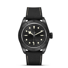 TUDOR Black Bay Ceramic with 41mm Ceramic Case and Hybrid Leather And Rubber Strap