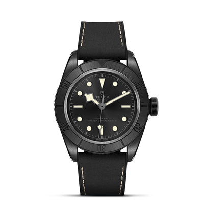 TUDOR Black Bay Ceramic with 41mm Ceramic Case and Hybrid Leather And Rubber Strap - Tudor product