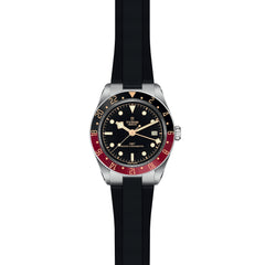 TUDOR Black Bay 58 GMT with Rubber Strap and Black and Burgundy Bezel