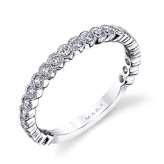 MARS Ever After Bezel Set Diamond Stackable Band Ring