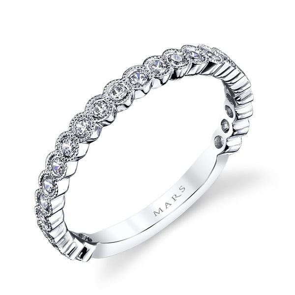 MARS Ever After Bezel Set Diamond Stackable Band Ring