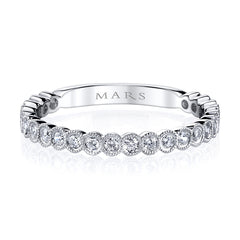 MARS Ever After Bezel Set Diamond Stackable Band Ring