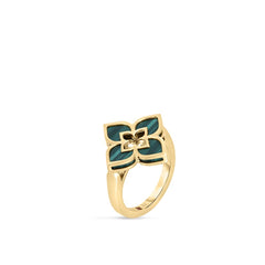 Roberto Coin Petite Venetian Princess Malachite Flower Ring