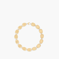 Marco Bicego Lunaria Large Petal Necklace with Diamonds in 18K Yellow Gold and 18K White Gold