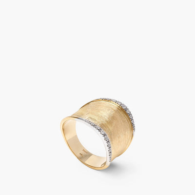 Marco Bicego Lunaria 18K Yellow Gold Band Ring with Diamonds - Marco Bicego product