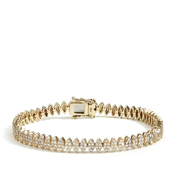 Marquise Shape Pavé Diamond Bracelet
