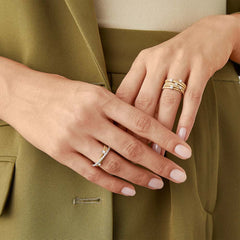Marco Bicego Goa 18kt Yellow Gold Five Row Diamond Ring
