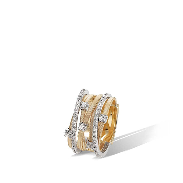 Marco Bicego Goa 18kt Yellow Gold 7 Row Diamond Ring