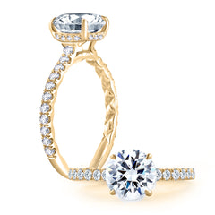 A. Jaffe ME1865Q-143 Yellow Gold Classics Diamond Engagement Ring Setting