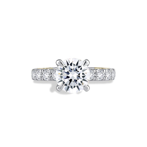 A. Jaffe Two-Tone Round Engagement Ring Setting