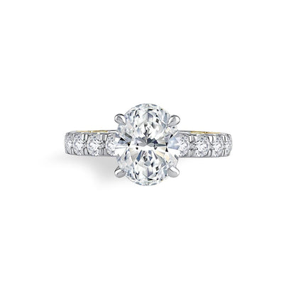 A. Jaffe Two-Tone Oval Engagement Ring Setting - A.Jaffe product