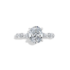 A. Jaffe Oval Scalloped Engagement Ring Setting