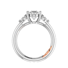A. Jaffe Oval Side Stone Engagement Ring Setting