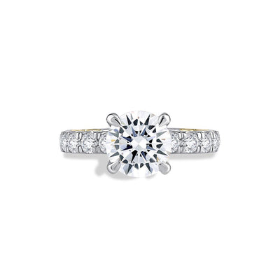 A. Jaffe Two-Tone Round Engagement Ring Setting - A.Jaffe product